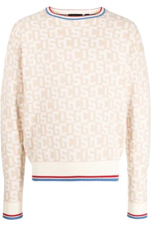 GCDS Intarsia-knit logo jumper
