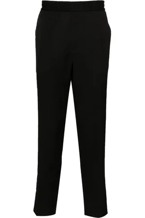 Golden Goose Logo-plaque virgin wool trousers