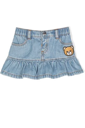 Moschino Teddy Bear-appliqu?? denim skirt