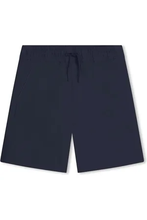 Kenzo Logo-embroidered cotton bermuda shorts