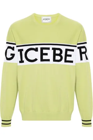Iceberg Jacquard-logo cotton sweatshirt