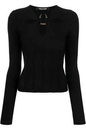 Roberto Cavalli Cut-out knit top