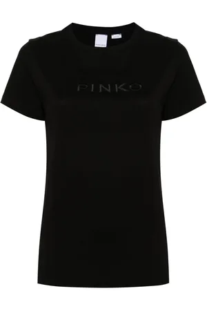 Pinko Logo-patch cotton T-shirt