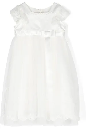 MONNALISA Iconic Chic lace-trim flared dress
