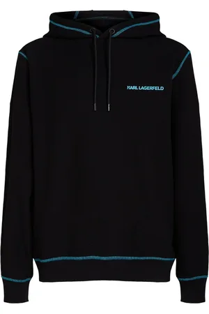 Karl Lagerfeld Waffle-knit organic-cotton hoodie