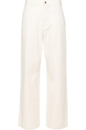 Denimist Wide-leg cotton chino trousers