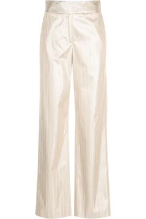 Buy Maurya Women's Silk Narrow Emblished Trouser Gold at Amazon.in
