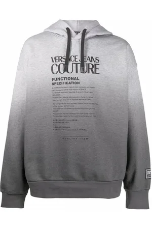 VERSACE Logo-print gradient hoodie