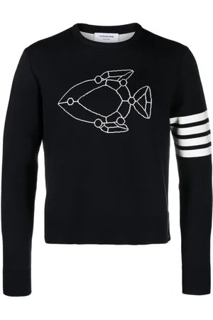 Thom Browne Fish Icon-intarsia jumper