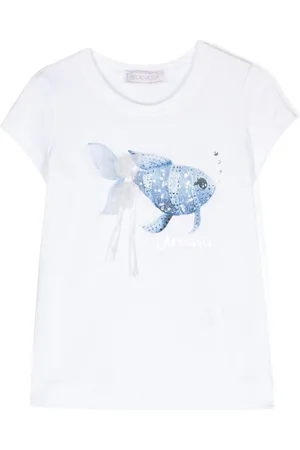 MONNALISA Graphic-print jersey-texture T-shirt