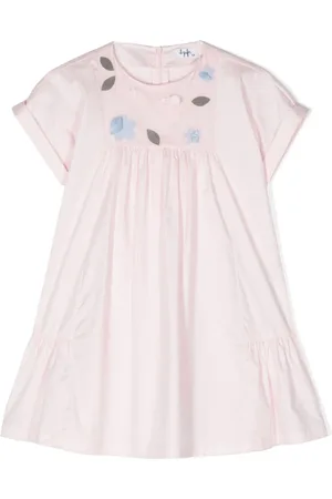 Il gufo Floral-appliqu?? flared dress