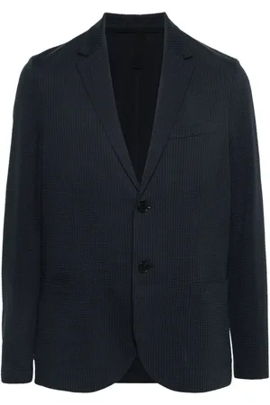 Harris Wharf London Cotton-blend seersucker blazer