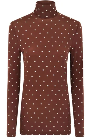 Paco rabanne Crystal-embellished high-neck top