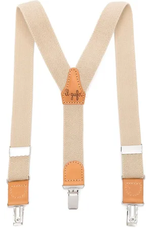 Il gufo Leather-detailed elasticated suspenders