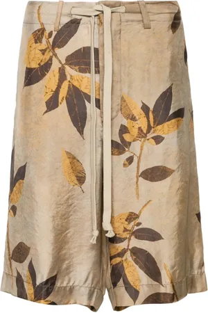 UMA WANG Branches-print shorts