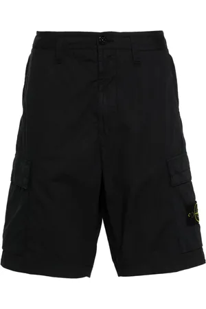 Stone Island Compass-badge cotton cargo shorts