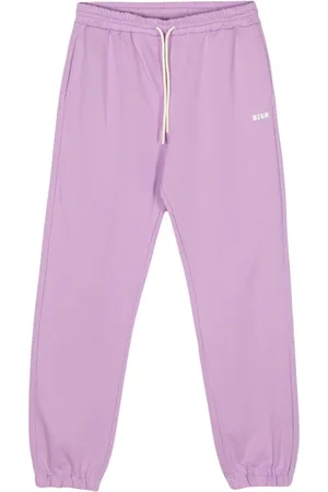 MSGM knitted track pants - Purple