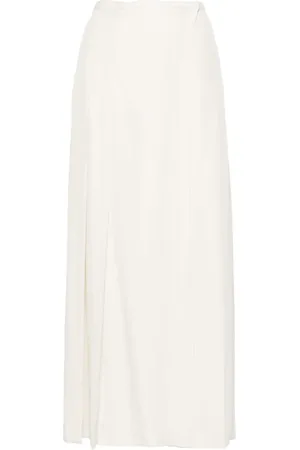 Totême Pleated crepe wrap skirt
