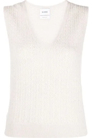Barrie sleeveless cashmere knit top - Purple