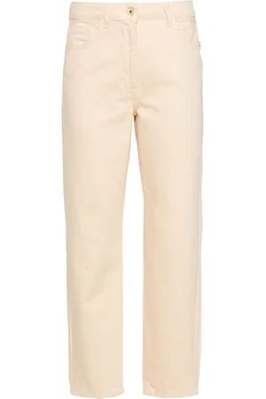 Patrizia Pepe High-rise logo-patch cropped jeans