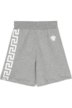 VERSACE Greca-print cotton shorts