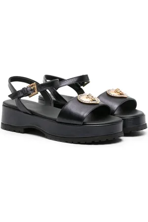 VERSACE Medusa-plaque leather sandals