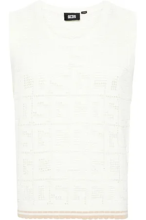GCDS Monogram macram?? sleeveless jumper