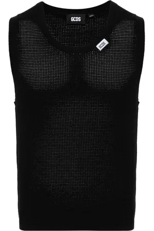 GCDS Waffle-knit sleeveless jumper