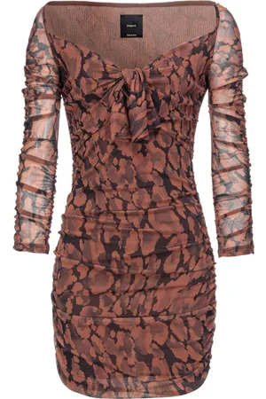 Pinko Camouflage-pattern ruched minidress