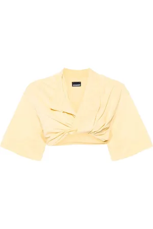 Jacquemus Bahia twisted cropped T-shirt