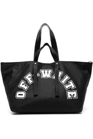 OFF-WHITE Logo-print mesh tote bag