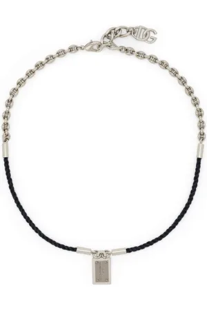 Dolce & Gabbana Logo-engraved statement-pendant necklace