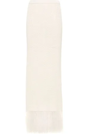 Nanushka Crochet midi skirt