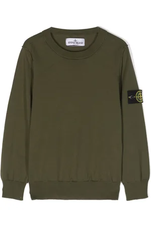 Stone Island Compass-badge cotton jumper