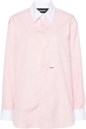 Dsquared2 Logo-brooch cotton shirt