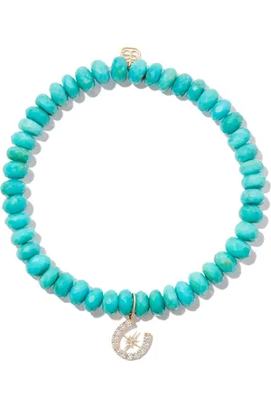 Sydney Evan 14kt yellow Starburst turquoise and diamond bracelet