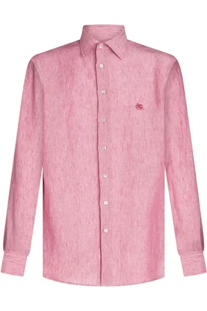 Etro Pegaso-embroidered linen shirt