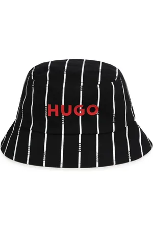 HUGO BOSS Logo-print striped bucket hat