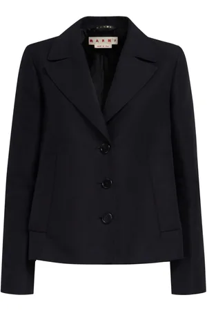 Marni Single-breasted cotton cropped blazer