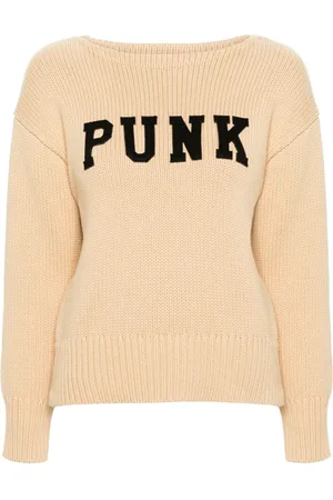 R13 Logo-patch cotton jumper