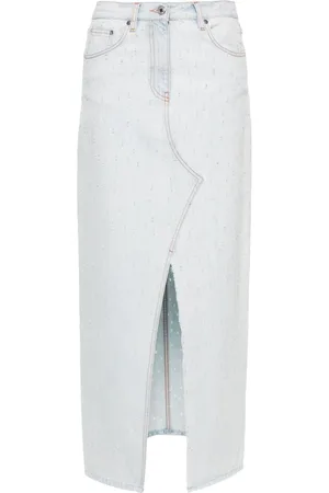 Msgm Distressed maxi skirt