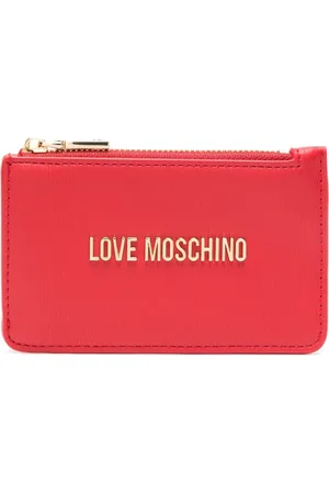 Moschino Logo-plaque zip-up wallet
