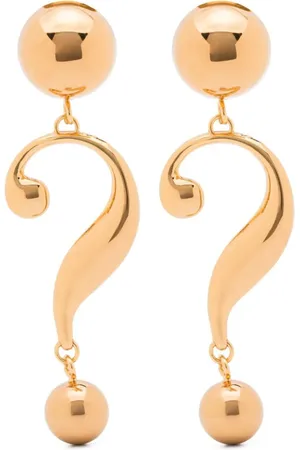 Moschino Question mark-shaped clip-on earrings