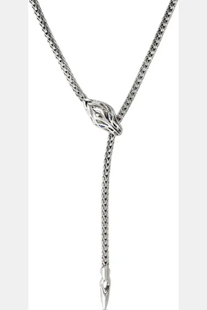 John Hardy Sterling Naga Lariat blue sapphire necklace