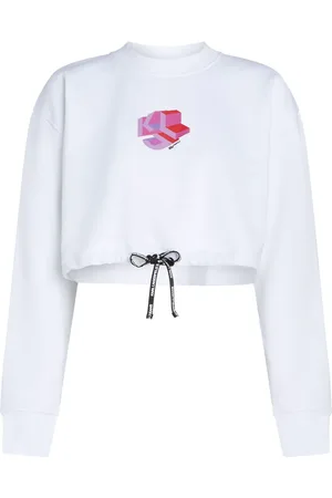 Karl Lagerfeld Monogram-print cropped sweatshirt