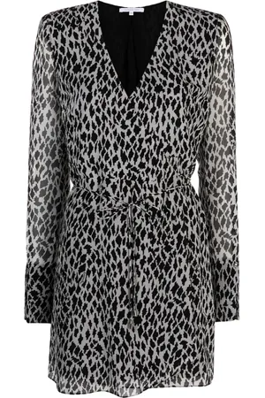 Patrizia Pepe Patterned georgette wrap mini dress