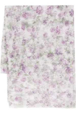 Serafini Floral-print tulle scarf