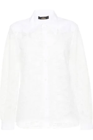 Twin-Set Embroidered layered organza shirt