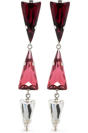 Patrizia Pepe Crystal-embellished triangle earrings
