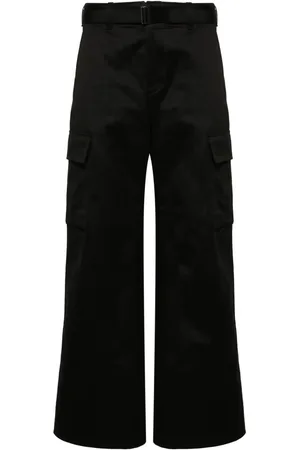 SACAI Belted wide-leg cargo trousers